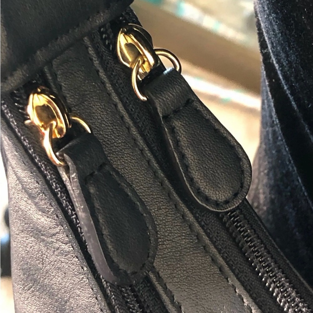 Navy Leather Shoulder Bag by Unknown Brand - Picture 10 of 15